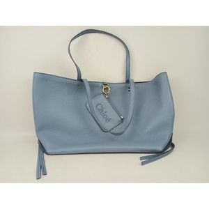 Chloe Shady Cobalt Blue Sense Large Calfskin Leather Tote Bag